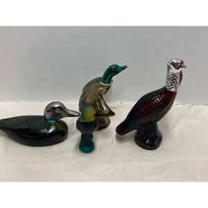 Avon Wild Country & Charisma Cologne Vintage Bird 4 Bottle Lot Duck Turkey